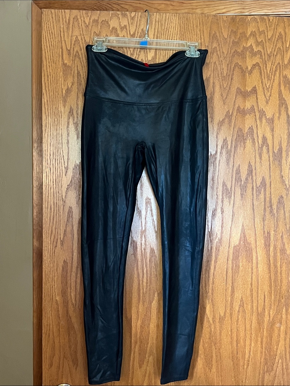 SPANX Black Faux Leather Leggings